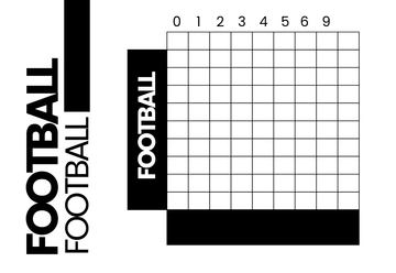 Free White Football Square Setup Template to Edit Online