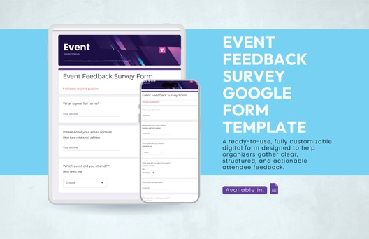Event Feedback Survey Form Template