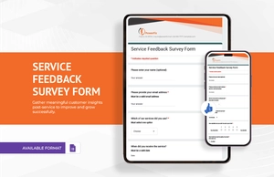 Service Feedback Survey Form Template