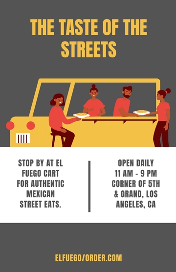 Free Street Food Poster Template to Edit Online