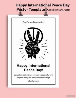 Happy International Peace Day Poster Template