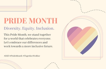 Free Aesthetic DEI Pride Month Poster Template to Edit Online