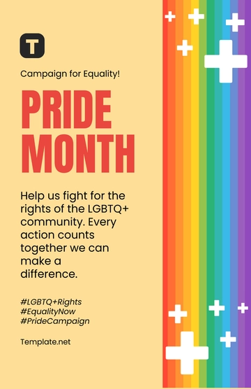Free LGBTQ+ Rights Campaign Poster Template to Edit Online