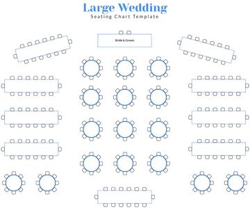 Free Large Wedding Seating Chart Template to Edit Online