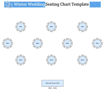 Free Winter Wedding Seating Chart Template to Edit Online