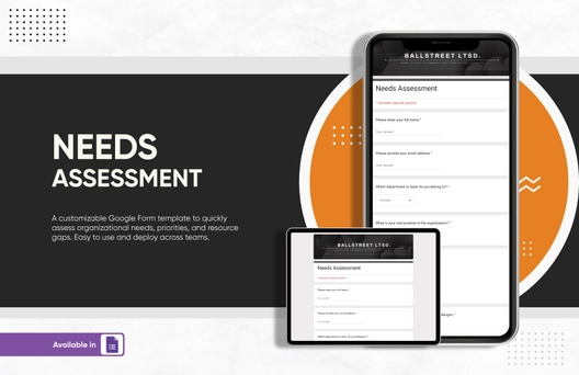 Needs Assessment Form Template