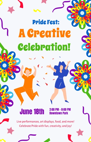 Free Creative Pride Month Festival Poster Template to Edit Online