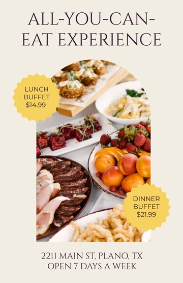 Free Buffet Food Poster Template to Edit Online