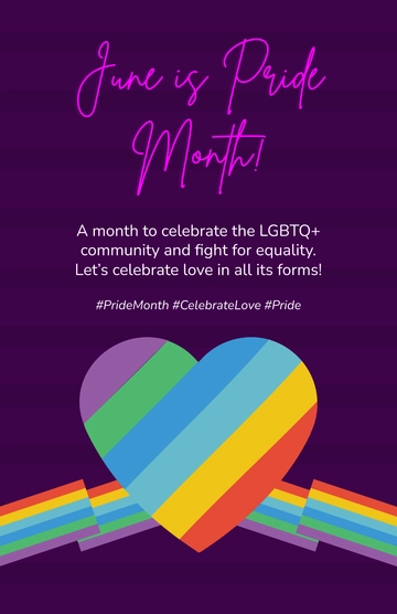 Free June is Pride Month Poster Template to Edit Online