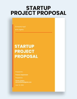 Startup Project Proposal Template