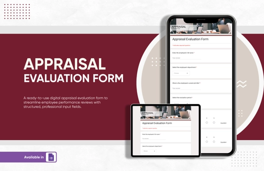 Appraisal Evaluation Form Template