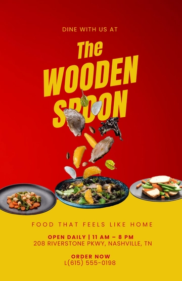 Free Creative Restaurant Poster Template to Edit Online
