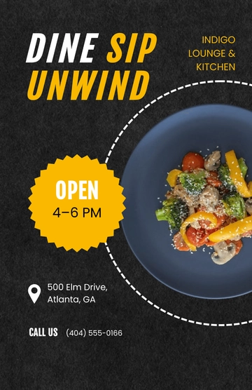 Free Lounge Restaurant Poster Template to Edit Online