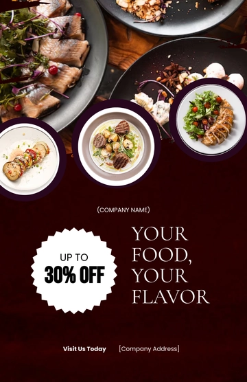 Free Blank Restaurant Poster Template to Edit Online
