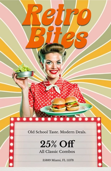 Free Vintage Restaurant Poster Template to Edit Online