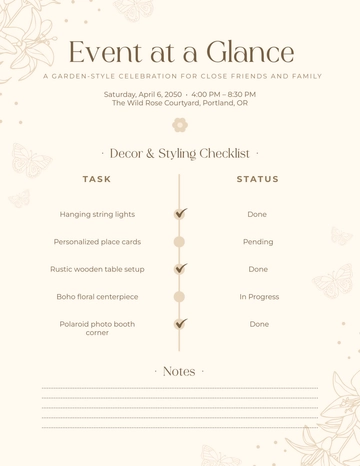 Free Aesthetic Event Planner Template for Party to Edit Online