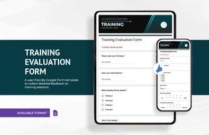 Training Evaluation Form Template
