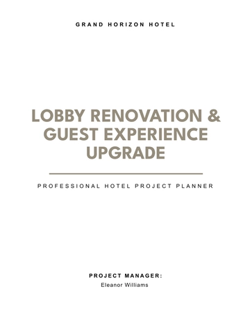 Free Professional Hotel Project Planner Template to Edit Online