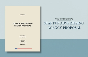 Startup Advertising Agency Proposal Template