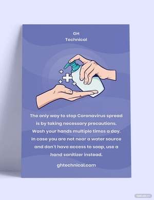 Make Sure You Use Soap & Water/Hand Sanitizer Poster Template