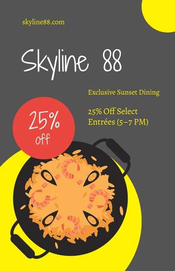 Free Luxury Restaurant Rooftop Poster Template to Edit Online