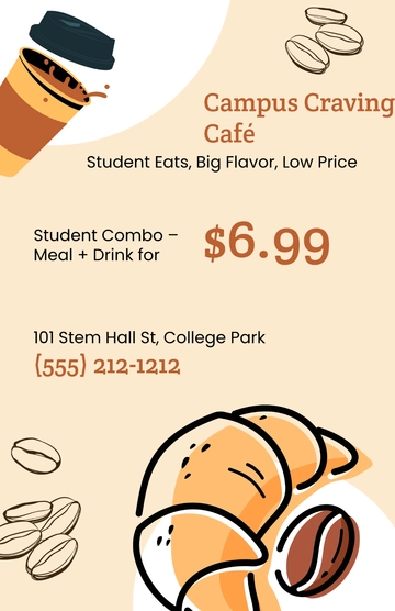 Free Student Meal Restaurant Promo Poster Template to Edit Online