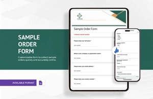 Sample Order Form Template