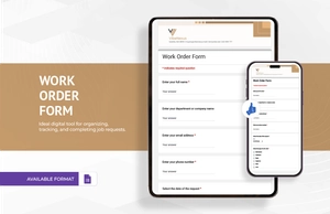 Work Order Form Template