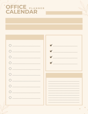 Free Background Office Calendar Planner Template to Edit Online