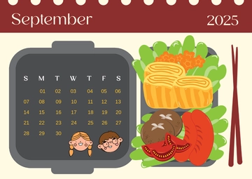 Free Cute September 2025 Calendar for Kids Template to Edit Online