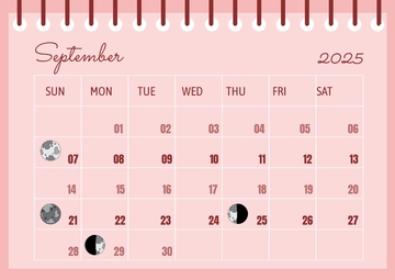 Free Modern Doodle September 2025 Calendar Template to Edit Online