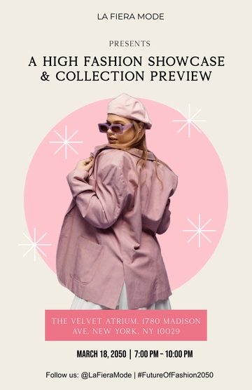 Free High Fashion Poster Template to Edit Online