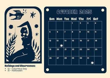 Free Shining Mom October 2025 Calendar Template to Edit Online