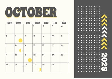 Free Basic October 2025 Calendar Design Template to Edit Online