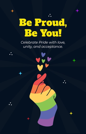 Free Be Proud Pride Month Poster Template to Edit Online