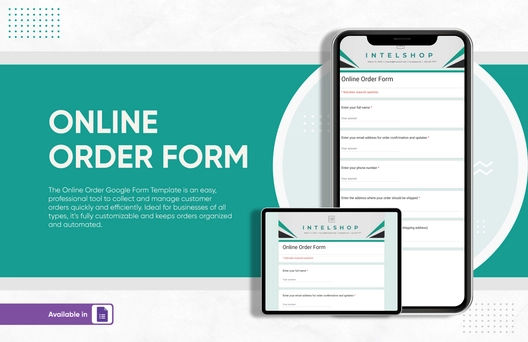 Online Order Form Template