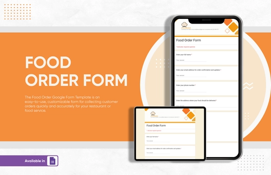 Food Order Form Template