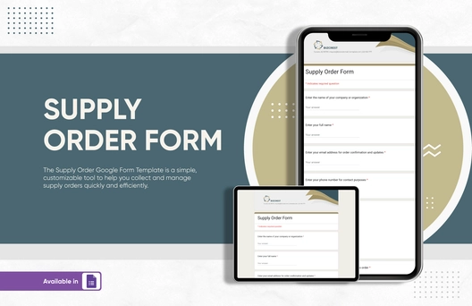 Supply Order Form Template