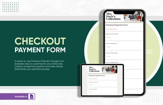 Checkout Payment Form Template