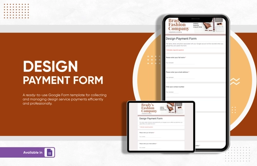 Design Payment Form Template