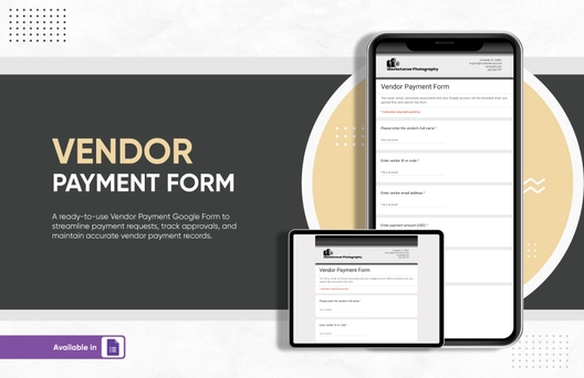 Vendor Payment Form Template
