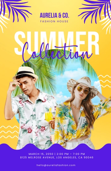 Free Creative Fashion Catalog Poster Template to Edit Online