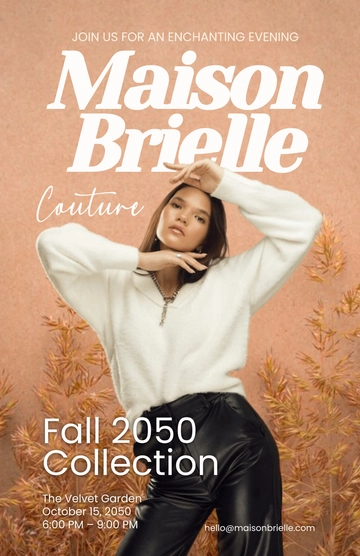 Free Fall Fashion Poster Template to Edit Online