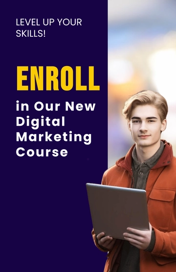 Free Course Advertising Poster Template to Edit Online