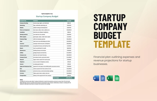Startup Company Budget Template