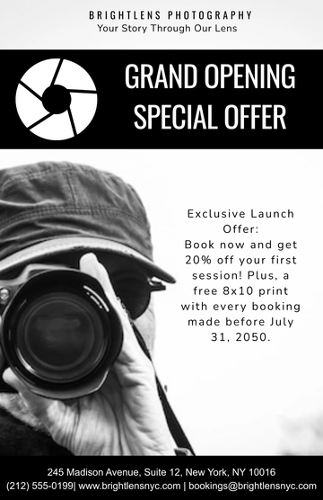 Free Photography Advertising Poster Template to Edit Online