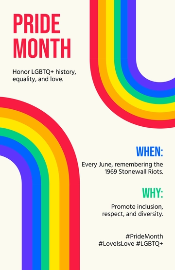 Free Educational Pride Month Poster Template to Edit Online