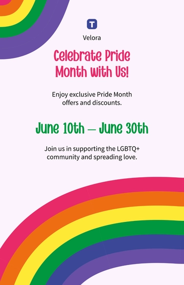 Free Pride Month Promotion Poster Template to Edit Online