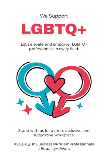 Free LGBTQ+ Business Professional Poster Template to Edit Online