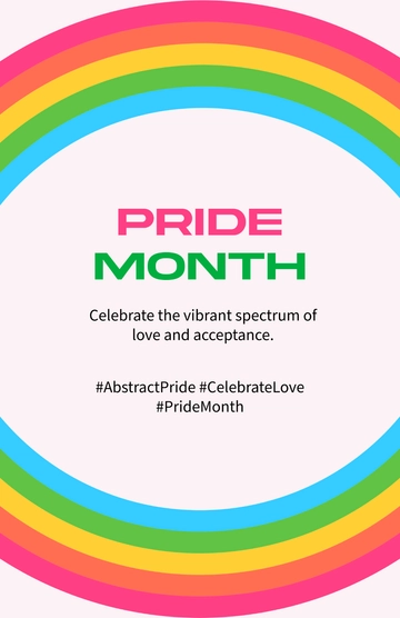 Free Colorful Pride Month Abstract Poster Template to Edit Online